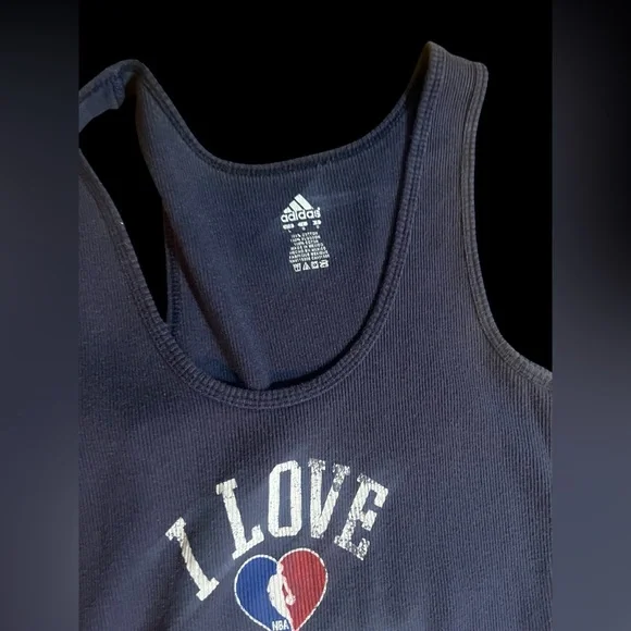 Vintage Adidas Blue Pistons Basketball Tank Top - Picture 3 of 3